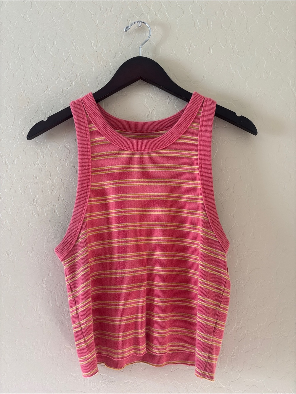 aerie Women’s Pink Striped Knit Tank Top